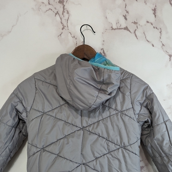 The North Face Coat Girls 6 XS Blue Gray Puffer Perrito Reversible Jacket - Picture 14 of 16